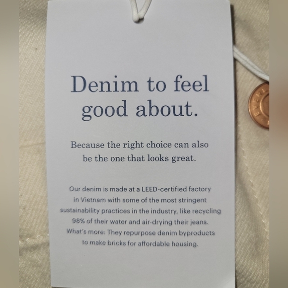 EVERLANE The Short Sleeve Denim Overall In Seeded Ecru Size 6 - Picture 7 of 15